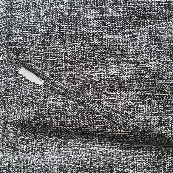 cleo, Size 14 Petite, Straight Leg Trousers with Slimming Panel, Black and White - Picture 6 of 7